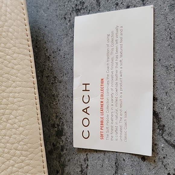 COACH Small/Mini Leatherware Bag Ivory Pebble Leather NWOT - Picture 12 of 13